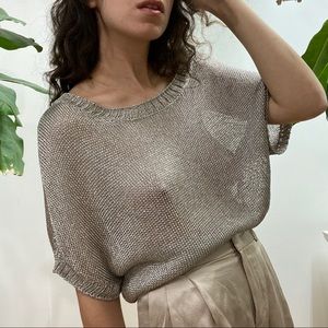 Vince metallic knit top